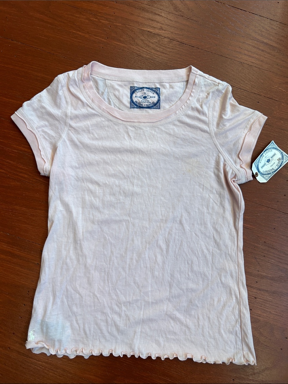Ralph Lauren Light Pink Short Sleeve Girls Tee